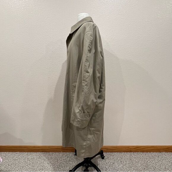 London Fog Maincoats Khaki Trench Coat with Zip Out Liner Size 46 - Picture 8 of 11